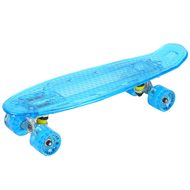 9933B Скейтборд Fish прозрачный, дека: PP с LED подсветкой, размер 22"*6", колеса: 60*45мм 78А